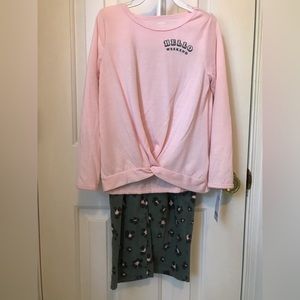 NWT Carters size 5-5A pajama set.  Hello Weekend vibe.